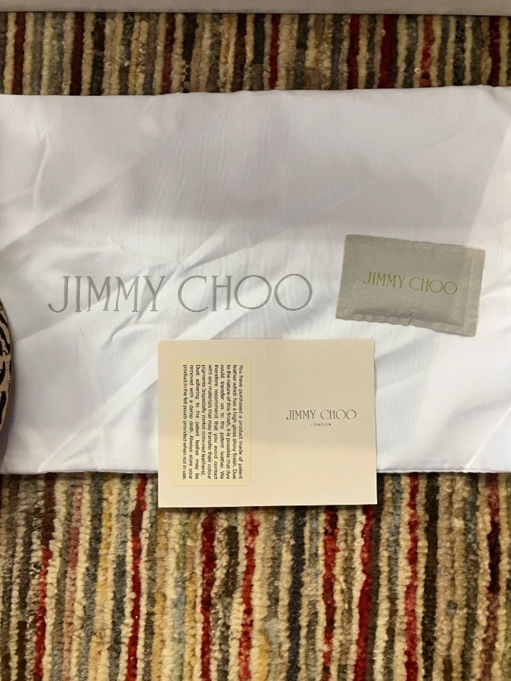 NEW Jimmy Choo USA 7 - Open Toe, Nude with Black Leopard Print, Cork Wedges